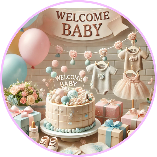 ,,BabyShower“ Tortenaufleger rosa