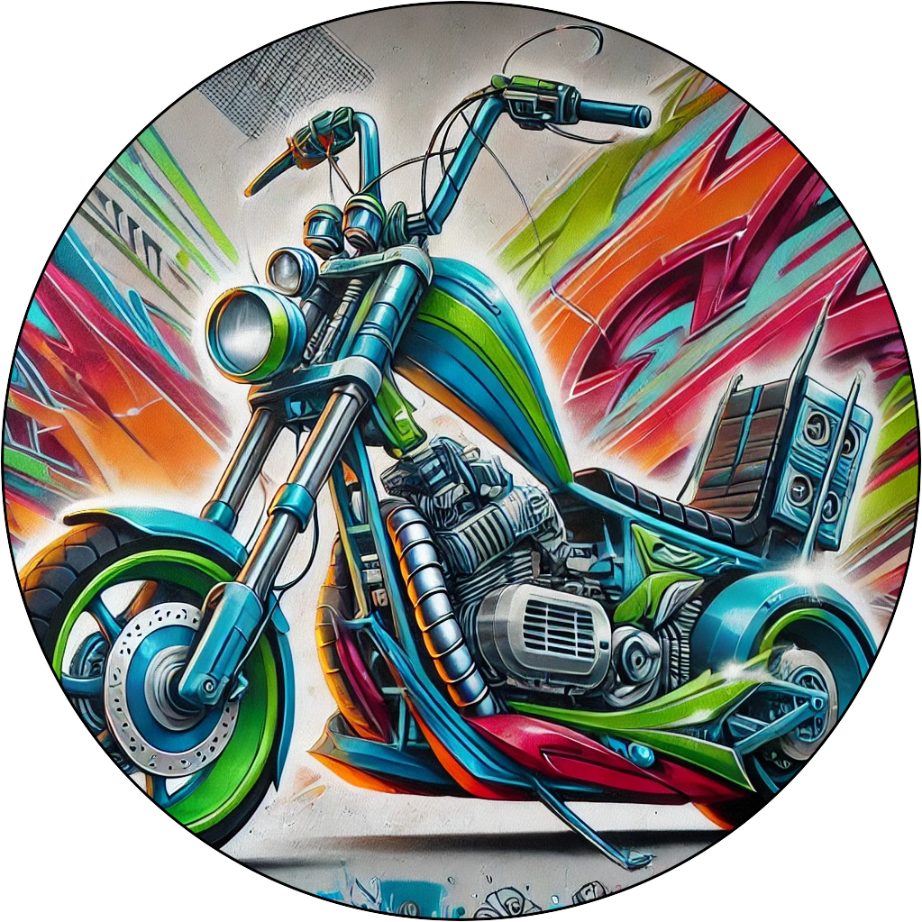 ,,Graffiti-Motorrad“