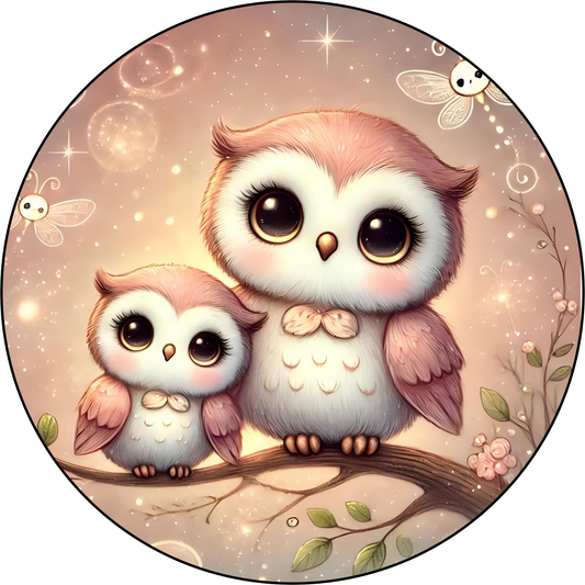 ,,verträumte Eulen“ Tortenaufleger