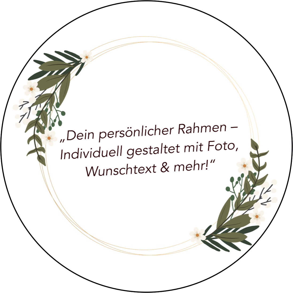 ,,Dein persönlicher Rahmen“ Tortenaufleger