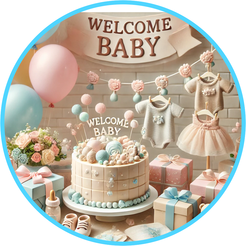 ,,BabyShower“ Tortenaufleger Blau