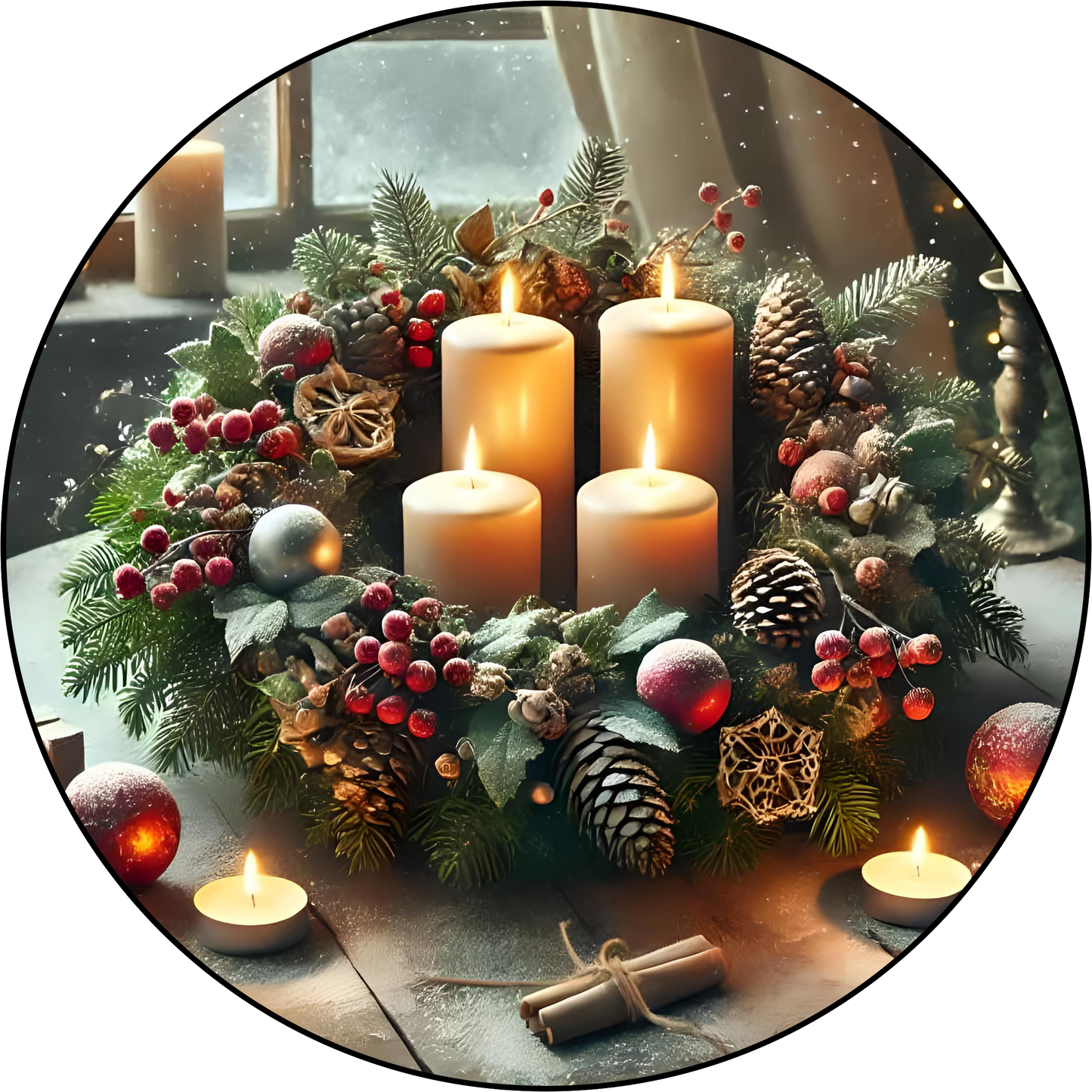 ,,Adventskranz“ Tortenaufleger