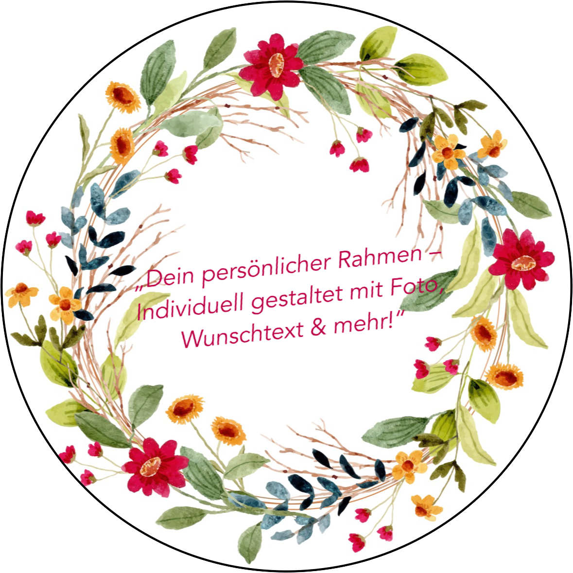 ,,Dein persönlicher Rahmen“ Tortenaufleger