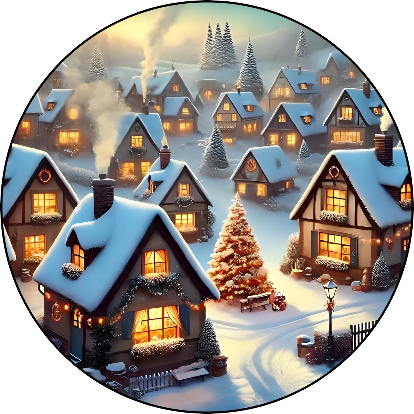 ,,Winterdorf“ Tortenaufleger