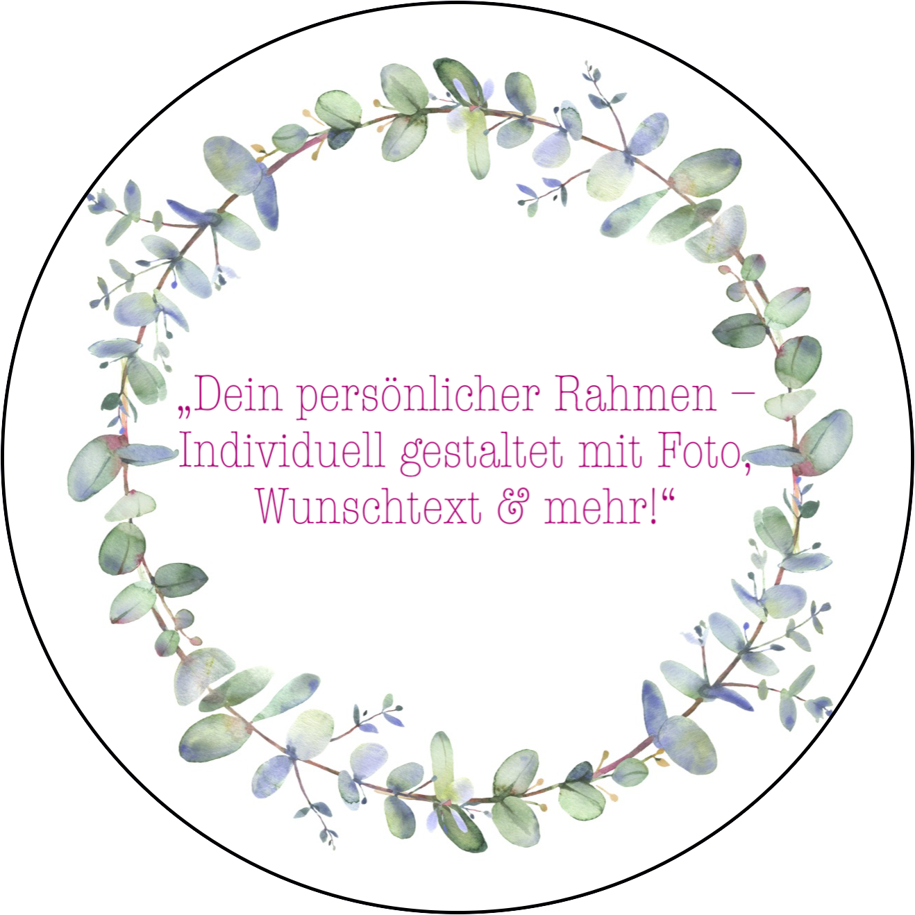 ,,Dein persönlicher Rahmen“ Tortenaufleger