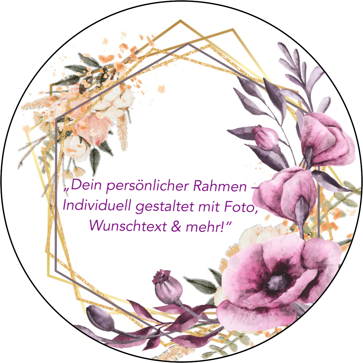 ,,Dein persönlicher Rahmen“ Tortenaufleger