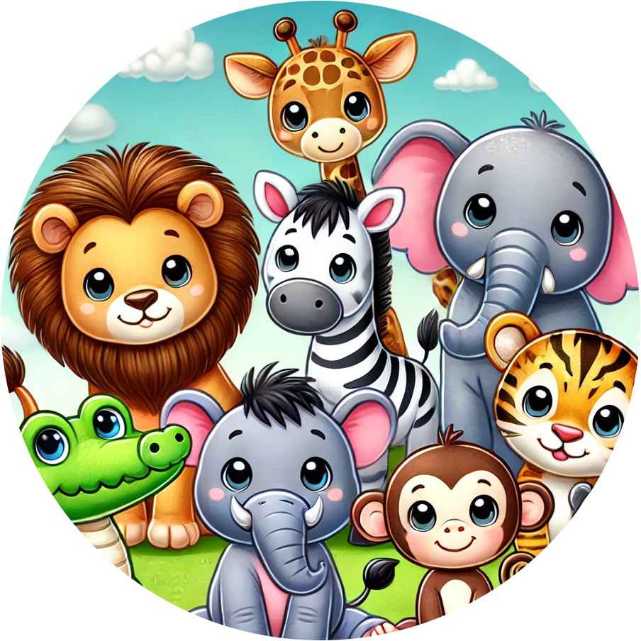 ,,Dschungel-Tiere“ Tortenaufleger