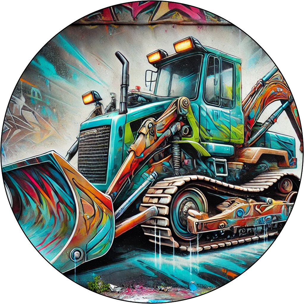 ,,Graffiti-Bulldozer“